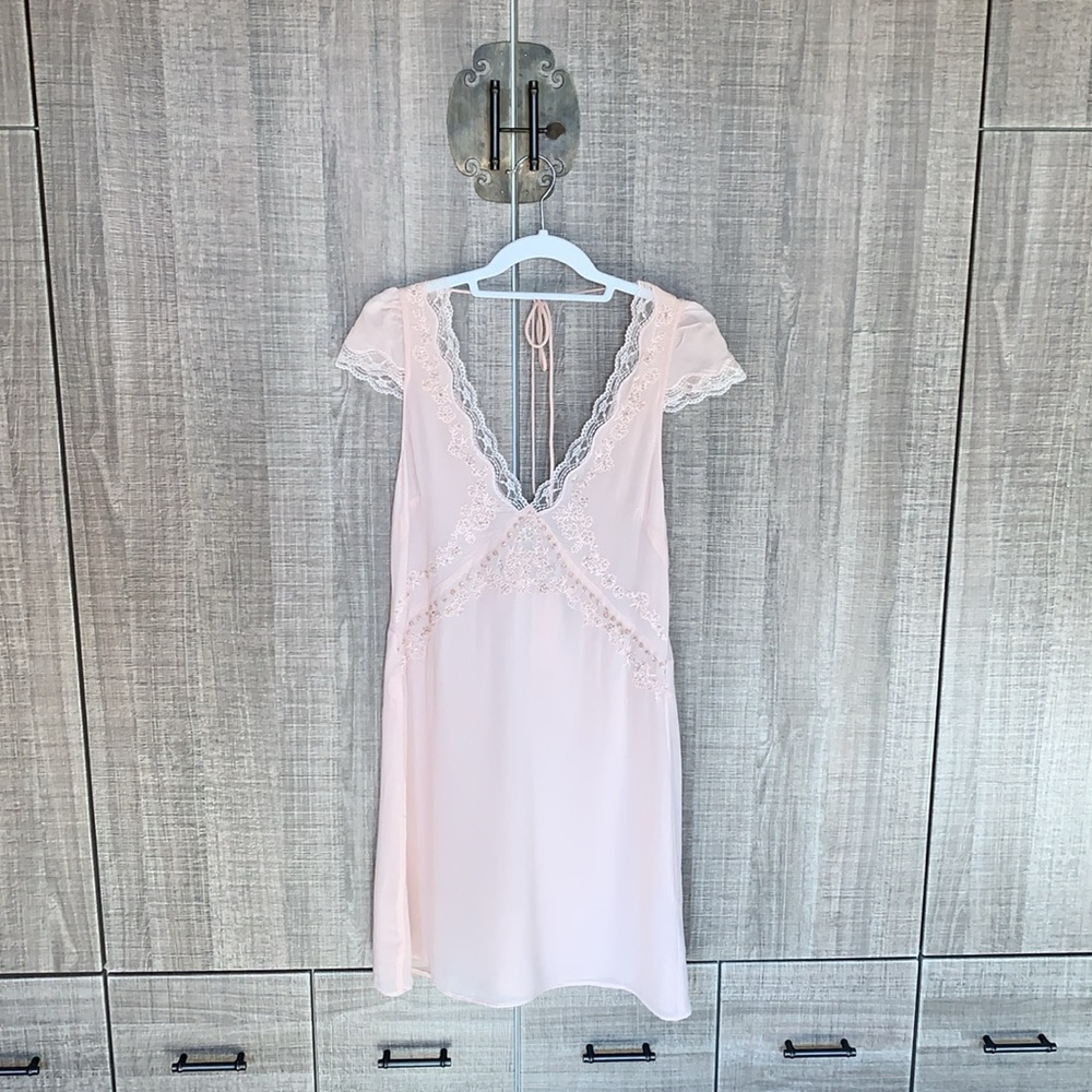 Zara Embroidered Slip Dress